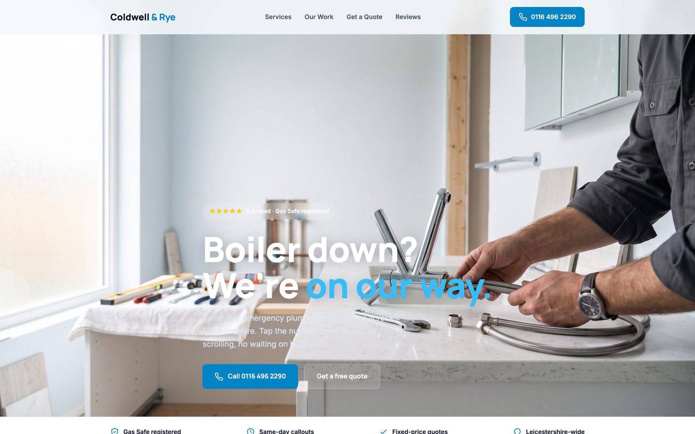 The Coldwell Rye building website homepage
